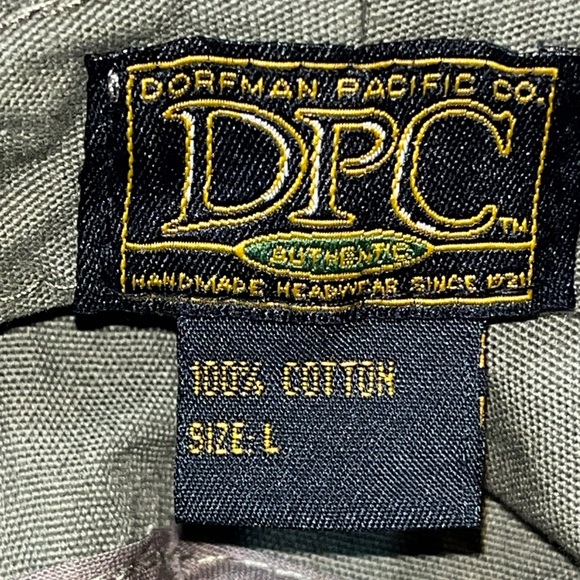 DPC army GREEN Canvas HAT L FLOPPY Sun CAP Beach Cotton Vented DORFMAN PACIFIC L - Picture 2 of 16